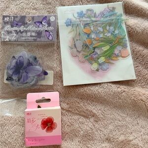 Floral Stationery and Stickers Set